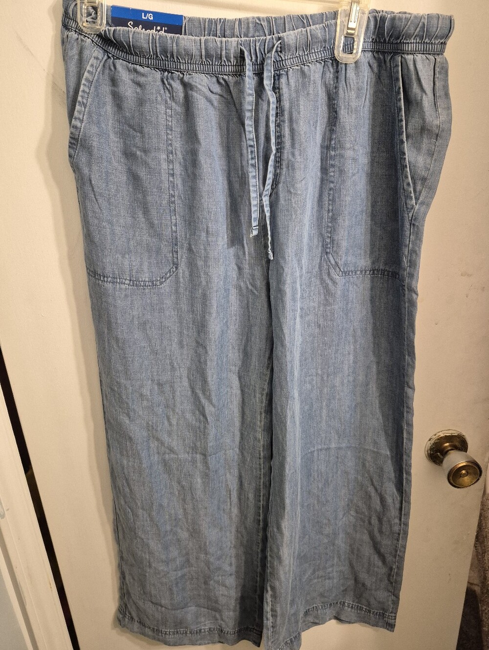 Splendid Light Blue Wide Leg Chambray Pants NWT
